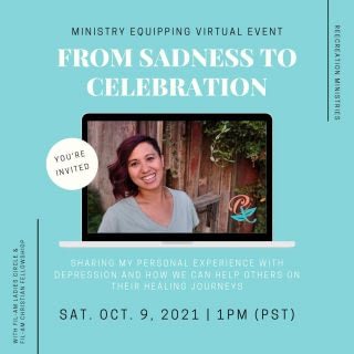 I'm grateful for this opportunity to collaborate with Fil-Am Ladies Circle and Fil-Am Christian Fellowship for their Women's Virtual Event happening on October 9th at 1 pm (PST).⁠
⁠
I have been invited to be the guest speaker for this ministry equipping national women's event. I will be sharing my own personal experience with depression as well as simple effective tools we can all use to help those going through it. ⁠
⁠
Click here for more information https://www.facebook.com/filamwomensministry/photos/a.111363380613613/382214860195129/⁠
.⁠
.⁠
.⁠
.⁠
#MentalIllnessAwarenessWeek #MIAW #Together4MH #FaithAndMentalHealth #MentalHealthAwareness #Depression #Anxiety #ChristianMentalHealth #HealingJourney #NewHope #HopeForNewBeginnings #LifeWithPurpose #IdentityInChrist #DreamCreateInspire #ReeCreationMinistries #ChristianLiving #ChristianEncouragement #ChristianInspiration #FaithJourney #FaithInspired  #FaithWriters