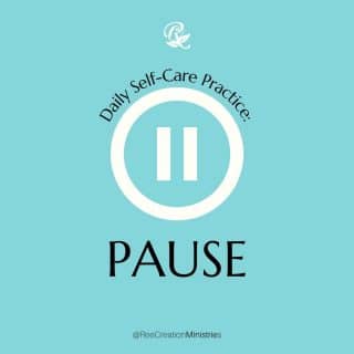 Daily Self-Care Practice #1: Pause and give a moment for your self.⁠
⁠
When life gets hectic and overwhelming, it may seem counterintuitive to stop and take a step back. But it can actually be what you need most in that situation. ⁠
⁠
Taking a little time out helps reassess what matters to you. It can help you distress, clear your mind, calm your body, and address and express what's in your heart.⁠
⁠
Take a moment today to Pause - and just breathe. Pause, and take a moment for gratitude. Pause and take some time to listen to a calming meditation or prayer.⁠
.⁠
.⁠
.⁠
.⁠
#DailySelfCare #Pause #TakeABreak #FaithAndMentalHealth #MentalHealthAwareness #Depression #Anxiety #ChristianMentalHealth #HealingJourney #HopeForNewBeginnings #ThereIsAlwaysHope #MentalEmotionalSpiritualWellness #MentalHealthMatters #LifeWithPurpose #IdentityInChrist #DreamCreateInspire #ReeCreationMinistries #ChristianLiving #ChristianEncouragement #ChristianInspiration #FaithJourney #FaithInspired  #FaithWriters