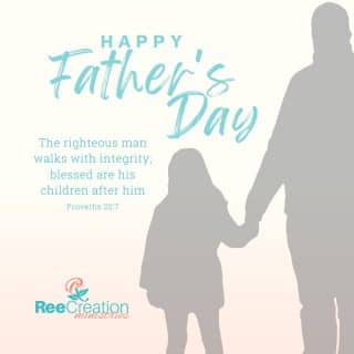 The righteous man walks with integrity blessed are his children after him. - Proverbs 20:7⁠
⁠
I'm grateful for the great examples from the fathers in my life. From my own dad, my father-in-law, and my husband who is so amazing with our girls. ⁠
⁠
Happy Father's Day!!!⁠
.⁠
.⁠
.⁠
.⁠
#FathersDay #HappyFathersDay #LifeWithPurpose #IdentityInChrist #DreamCreateInspire #ReeCreationMinistries #ChristianLiving #ChristianEncouragement #ChristianInspiration #FaithJourney #FaithInspired  #FaithWriters