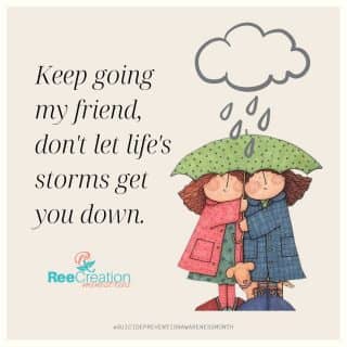 We may not be able to stop the rain, but we can help hold up the umbrella for a friend. Check on your friends and family. Let them know you care. Remind them to keep going, and don't let the storms get them down.⁠
⁠
One way we can help hold up the umbrella is when we support organizations like NAMI that provide free resources and top-rated programs for people to find help and healing on their mental health journeys. ⁠
⁠
In just a few days I will be participating in my first ever NAMI Walks to join with fellow advocates. If you are local and would like to be part of my team there is still time to join. Or you can also participate by donating. (See link in bio to join the team or donate).⁠
.⁠
.⁠
.⁠
.⁠
NAMIWalksSV #SuicidePreventionAwarenessMonth #SuicidePreventionAwareness #ThereIsHelp #FaithAndMentalHealth #MentalHealthAwareness #Depression #Anxiety #ChristianMentalHealth #HealingJourney #HopeForNewBeginnings #ThereIsAlwaysHope #MentalEmotionalSpiritualWellness #MentalHealthMatters #LifeWithPurpose #IdentityInChrist #DreamCreateInspire #ReeCreationMinistries #ChristianLiving #ChristianEncouragement #ChristianInspiration #FaithJourney #FaithInspired  #FaithWriters